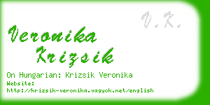 veronika krizsik business card